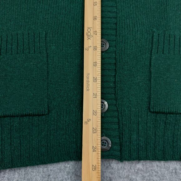 VTG Cross Creek 100% Virgin Shetland Wool Men's Small Cardigan Green Preppy USA - Picture 5 of 5